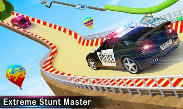 警车危险赛道驾驶游戏安卓版（police car stunts car games） v5.1